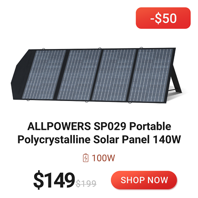 #ad 140W Watt 12V Portable Foldable Solar Panel Kit For Generator Power Station RV