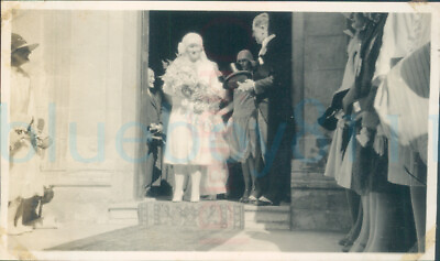 1927 Alexandria St Marks Church May Rees wedding out of Chapel 4x2.5quot; Orig photo