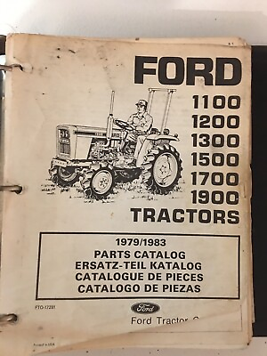 Ford 1100 1900 Parts Book OEM Used Good Condition