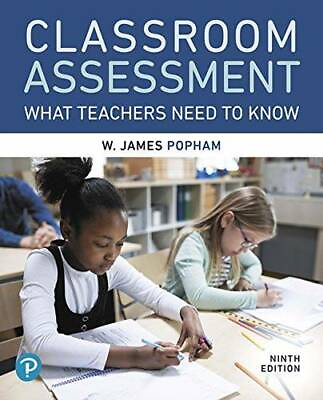 #ad Classroom Assessment: What Teachers Need to Know 9th Edition GOOD