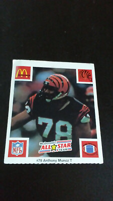 #ad FREE SHIPPING Anthony Munoz 1986 McDonalds Football HOF AS PLAY WIN nr.mint 7