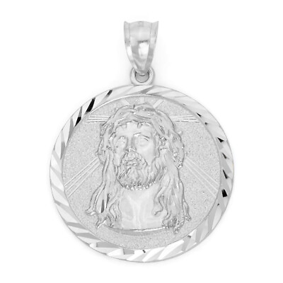#ad 925 Sterling Silver Jesus Head Pendant Jesus Piece Religious Jewelry