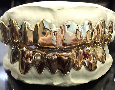 #ad 925 Sterling Silver Custom fit Handmade Grillz Plain Silver teeth REAL Grill