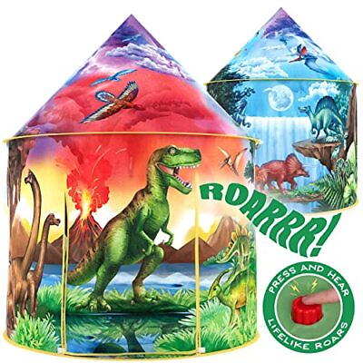 #ad Dinosaur Discovery Kids Tent With Roar Button Extraordinary Kids Play Tent