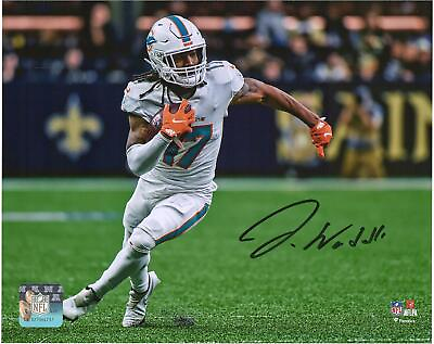 Jaylen Waddle Miami Dolphins Signed 8quot; x 10quot; White Running Photo