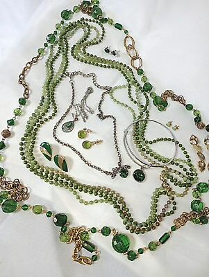 #ad Vintage To Now Costume Jewelry Lot Mix Necklace Earrings Rhinestone