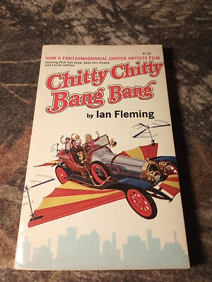 #ad VINTAGE 1964 CHITTY CHITTY BANG BANG PAPERBACK by IAN FLEMING ILLUSTRATED VG