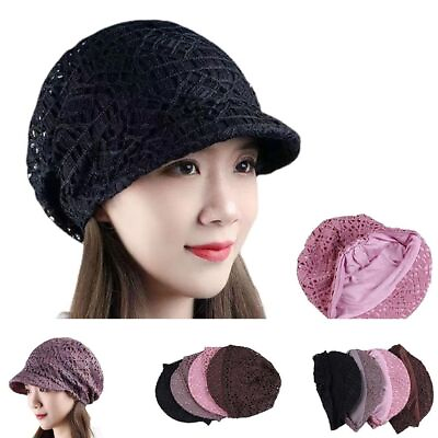 #ad #ad Polyester Solid Color Summer Spring for Women Shade Hat Hat Beanie with Brim