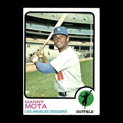 #ad Manny Mota 1973 Topps Los Angeles Dodgers #412 Nice R303