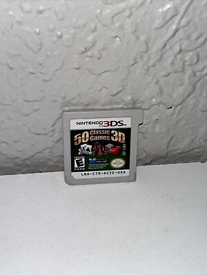 #ad 50 Classic Games 3D Game CART ONLY Nintendo 3DS Tested Working