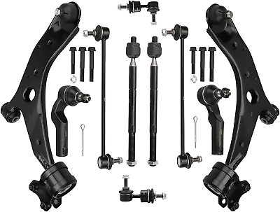 #ad Lower Control Arm W Ball Joints Inner Outer Tie Rods Sway Bar Links 2004 2005 20