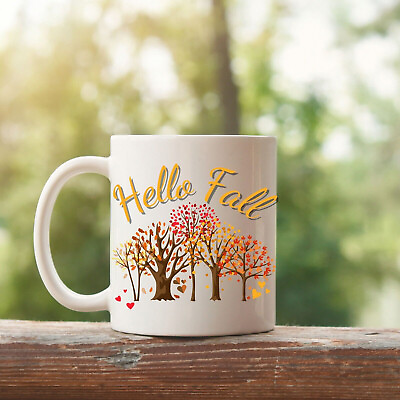 Hello Fall Coffee Mug Hello Fall Cocoa Mug Cute Mug