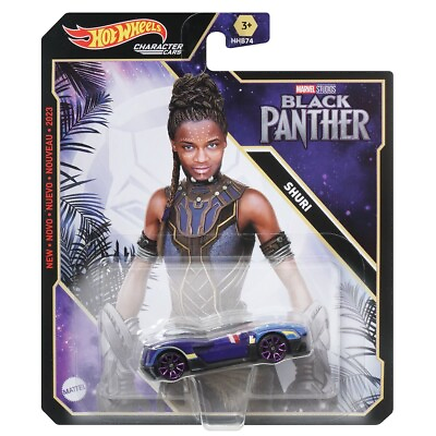 #ad Hot Wheels Marvel Black Panther Shuri Hero 1:64 Metal Diecast Car Model Toy