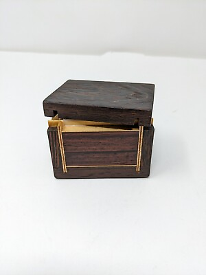 Handmade Small Wooden Box Trinket Jewelry Box Mixed Wood Types