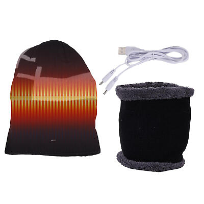 #ad #ad Heated Beanie Hat Warm Electric Thermal Winter Knitted Hat Warm Scarf Knit Hat