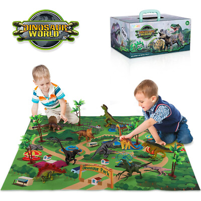 TEMI Jurassic Park Dinosaurs Toy Animal Jungle Set Dinosaur Boys Children Toys