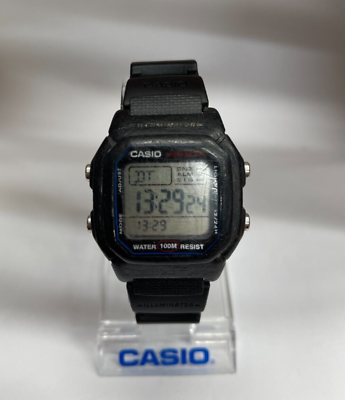 #ad Used Casio Original W 800 Classic Mens Resin Alarm Chronograph Watch W800H