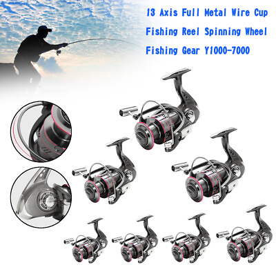#ad Axis Full Metal Wire Cup Fishing Reel Spinning Wheel Fishing Gear Y100O 7000 YU