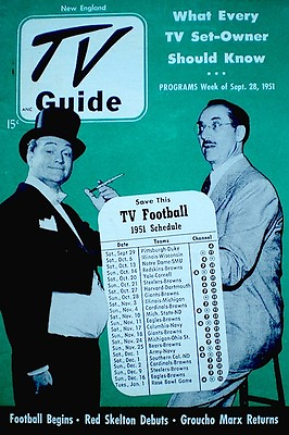 #ad TV Guide 1951 Pre National Groucho Marx Red Skelton Howdy Doody Jack Benny VTG
