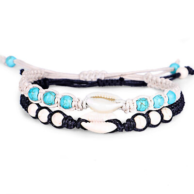 #ad 2 Pcs Conch Bracelet Bracelets Elegant Handmade Shell