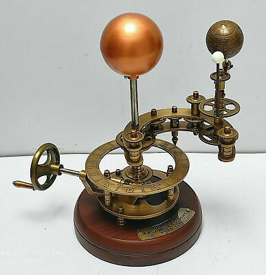 Working Solar amp; Lunar Eclipse Orrery Brass Outer Space Science Model School Gift