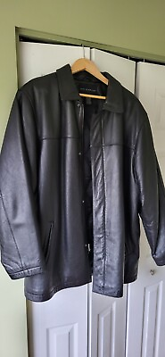 #ad mens leather jacket 2XL