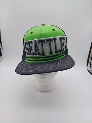 #ad Zepher Flat Brim Snapback Seattle Hat.