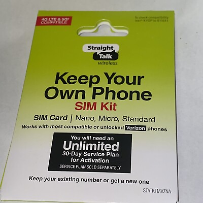 #ad X2 Bring Your Phone To Straight Talk Nano IPhone New Sim Cards Activation Two