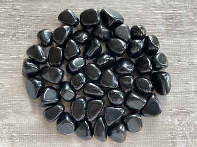 #ad Black Obsidian Tumbled Stones 0.75 1 Inch Tumbled Black Obsidian StoneBulk lot