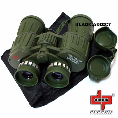 Day Night 60X50 Military Army Binoculars Camouflage w Pouch by Perrini 1208