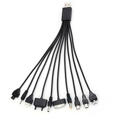 10 in 1 USB Charging Cable Universal Multi Pin Charger Nokia Samsung LG HTC ZTE