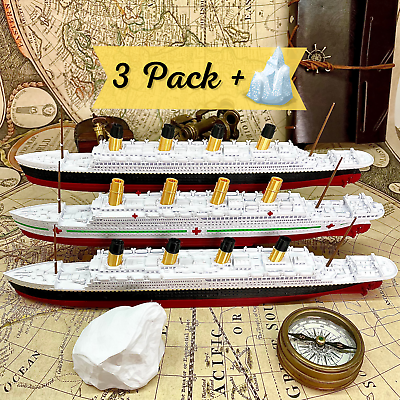 #ad 3 Pack 12” RMS Titanic Model amp; Britannic amp; Olympic Titanic Toys For Kids