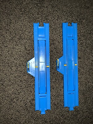 #ad Thomas the Train Trackmaster Blue Switch Track Stop Go Lot of 2 TOMY Plarail