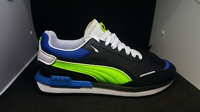 Puma City Rider Electric Black green Lifestyle Sneakers Mens Shoes
