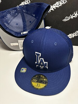 #ad #ad NWT New Era Los Angeles LA Dodgers ON FIELD Royal Blue Trucker Fitted Hat MENS
