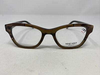 #ad Nine West NW5126 211 48 18 130 Brown Print Full Rim Eyeglasses Frame 3417