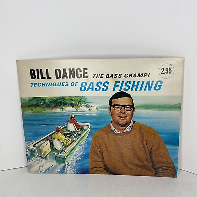 #ad Vintage Bill Dance The Bass Champ Techniques Of Bass Fishing Book Rare 1971 Good
