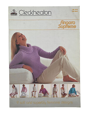 Cleckheaton 914 Angora Supreme Womens Knit Patterns