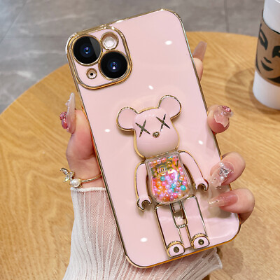 For iPhone 14 13 Pro Max 12 11 XS XR 7 8 Cute Candy Cool Bear Shockproof Case