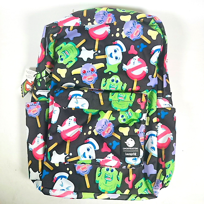 Loungefly Ghostbusters Ghost Candy Backpack Black All Over Print NWT