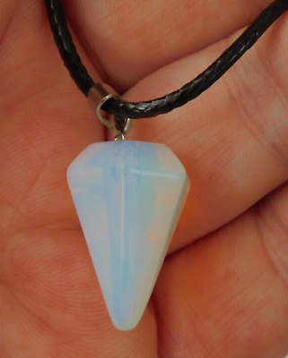 Opalite Pendulum Shape Genuine Crystal Pendant Reiki Healing