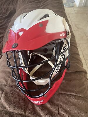 #ad Cascade CPX R Lacrosse LAX Helmet White red CPXR Seven Size OSFM