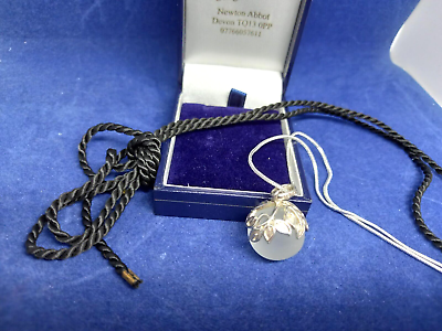 LALIQUE PENDANT CRYSTAL BALL OF LOVE ENCASED IN STERLING 925 SILVER HALLMARKED