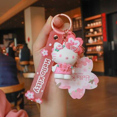 #ad Pink Hello Kitty Sakura Keychain Keyring Bag Key Pendant Charm Cute Girl Gift