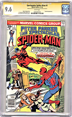 🕷 1976 SPECTACULAR SPIDER MAN 1 🕷 CGC SS 9.6 SIGNED 2x 🔥 STAN LEE SAL BUSCEMA