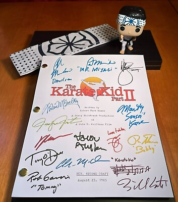 The Karate Kid Part II Script Cast Signed Autograph Reprints 91 Pages