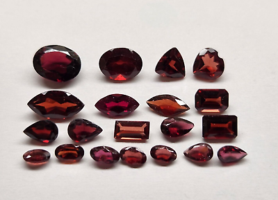 #ad Assorted parcel of genuine Garnets gemstones. 20 stones.