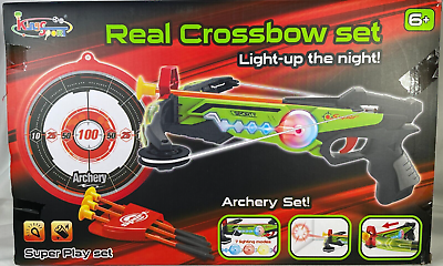 #ad #ad KingSport Real Crossbow Set for Kids Light Up Night Action Suction Cup Arrows