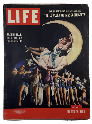 #ad LIFE Magazine March 18 1957 Beatrice Lillie Girls From New Ziegfield Follies