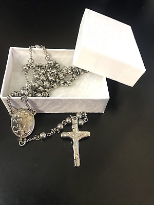 #ad Cross Crucifix Necklace Stainless Steel Gift Box New